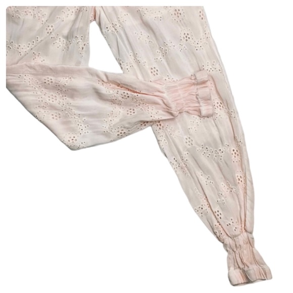 YFB | Levi Eyelet Jumpsuit in Sea Salt Oil Wash (Lt. Pink) Size Small - Picture 10 of 15